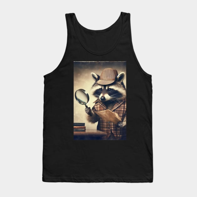 Detective Raccoon Tank Top by LizTodd